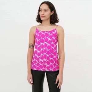 balenciaga silk pink pattern camisole tank - size 36 EU